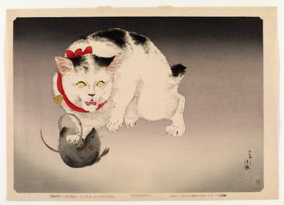 The all-seeing cat by Kobayashi Kiyochika
